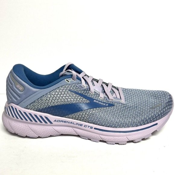 Brooks Shoes - Brooks Women's Adrenaline GTS 22 Running Shoe Gray/Blue, Size 10 M